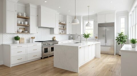 Cocina blanca que nunca pasan de moda: ideas para reformas en blanco