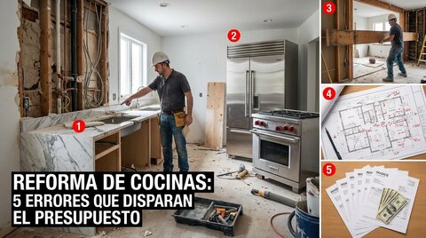Reforma de cocina, errores que disparan el presupuesto